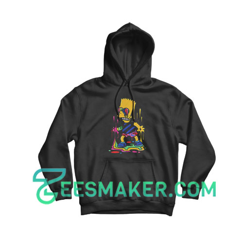 Get It Now! Trippy Bart Simpsons Hoodie The Simpsons Size S - 4XL